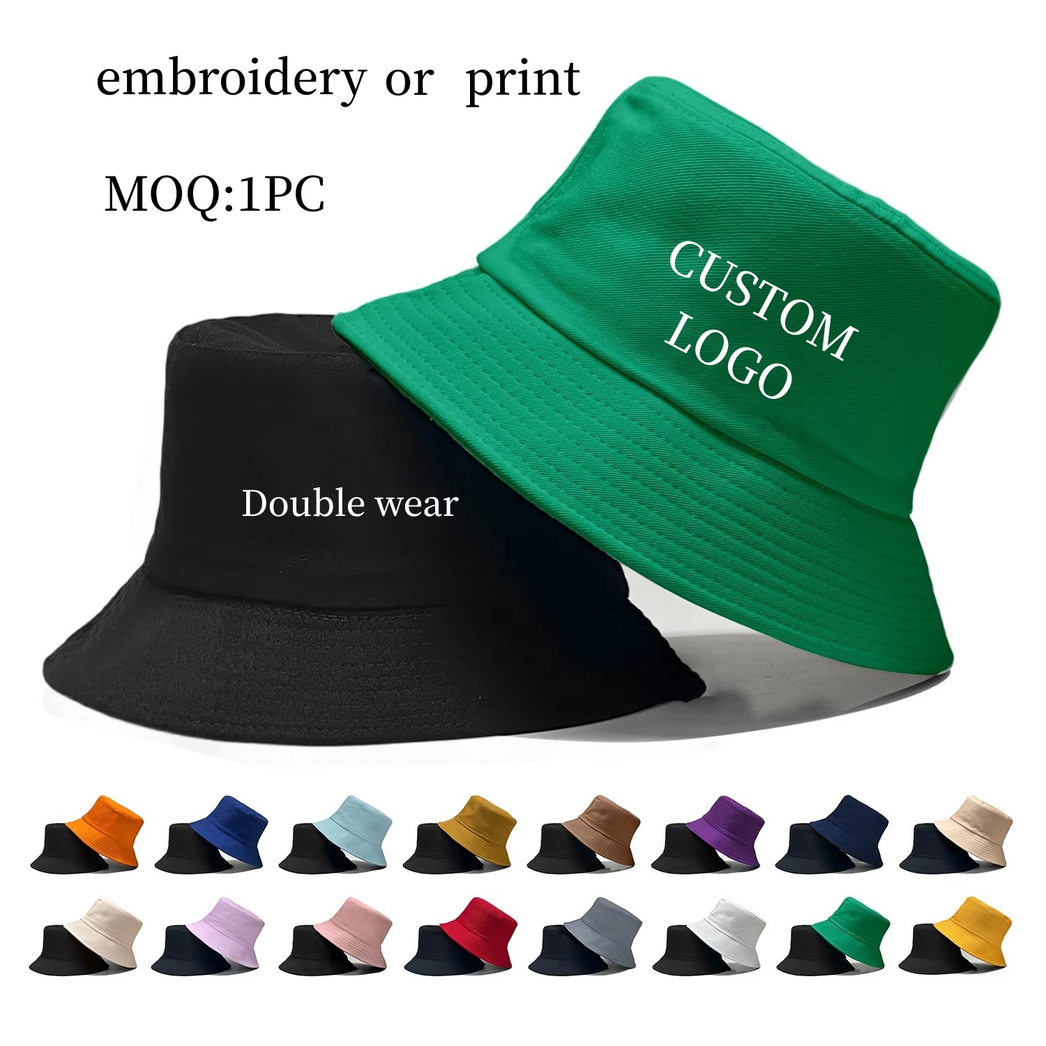 Bucket Hat Cotton - Czapka Rybacka z Własnym Logo Dwustronna
