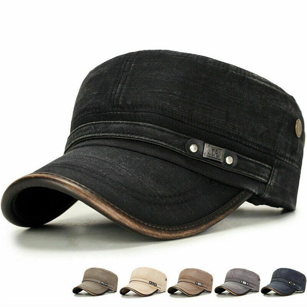 Snapback Hat Flat - Oddychająca, płaska, regulowana czapka męska, dżinsowa