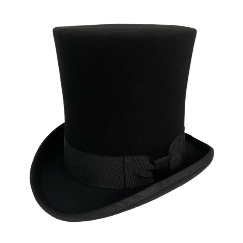 Fedora Hat Wool - Czarny Wełniany Feltowy Cylinder Męski Formalny