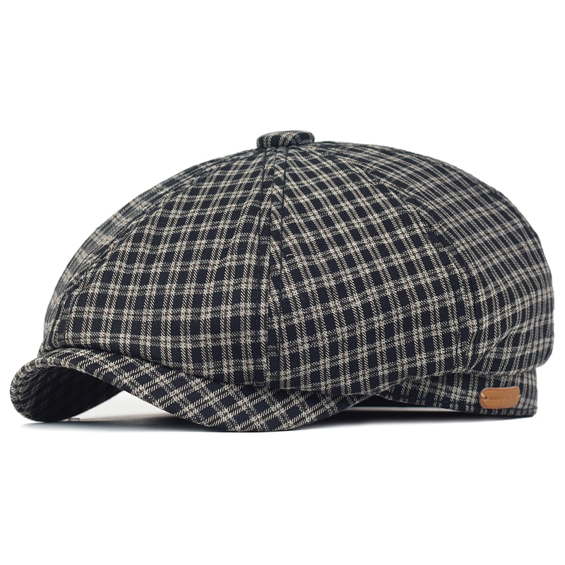 Wiosna Lato Plaid Newsboy Cap  – Dad Hat Cotton recenzja i cena