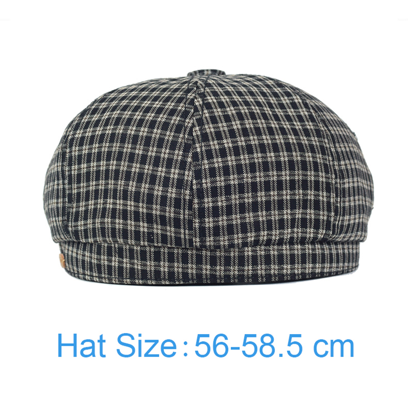 Wiosna Lato Plaid Newsboy Cap  – Dad Hat Cotton recenzja i cena
