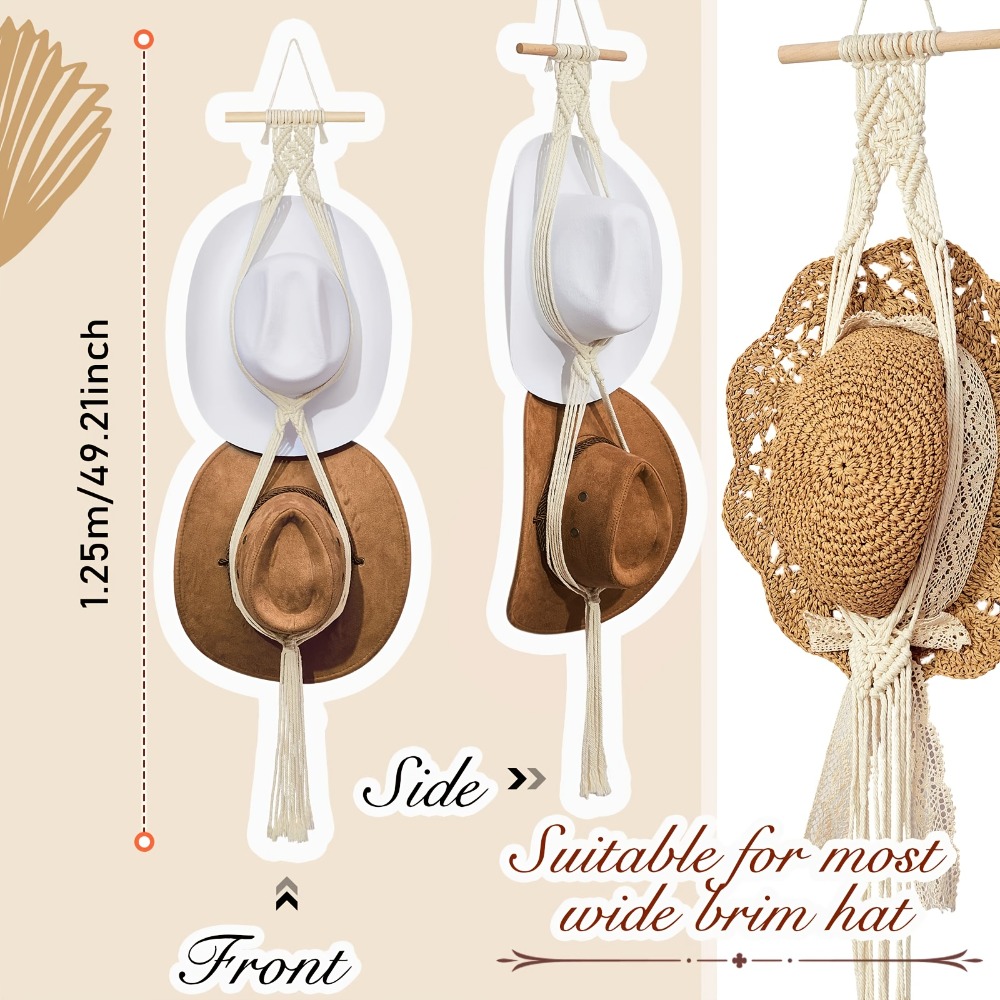 Bohemian Macrame Hat Hanger Rę – Sun Hat Wide Brim recenzja i cena
